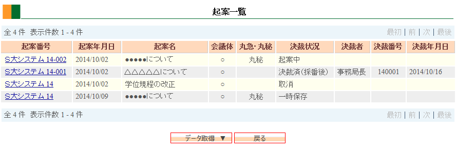 図：決裁ワークフローシステム 起票機能